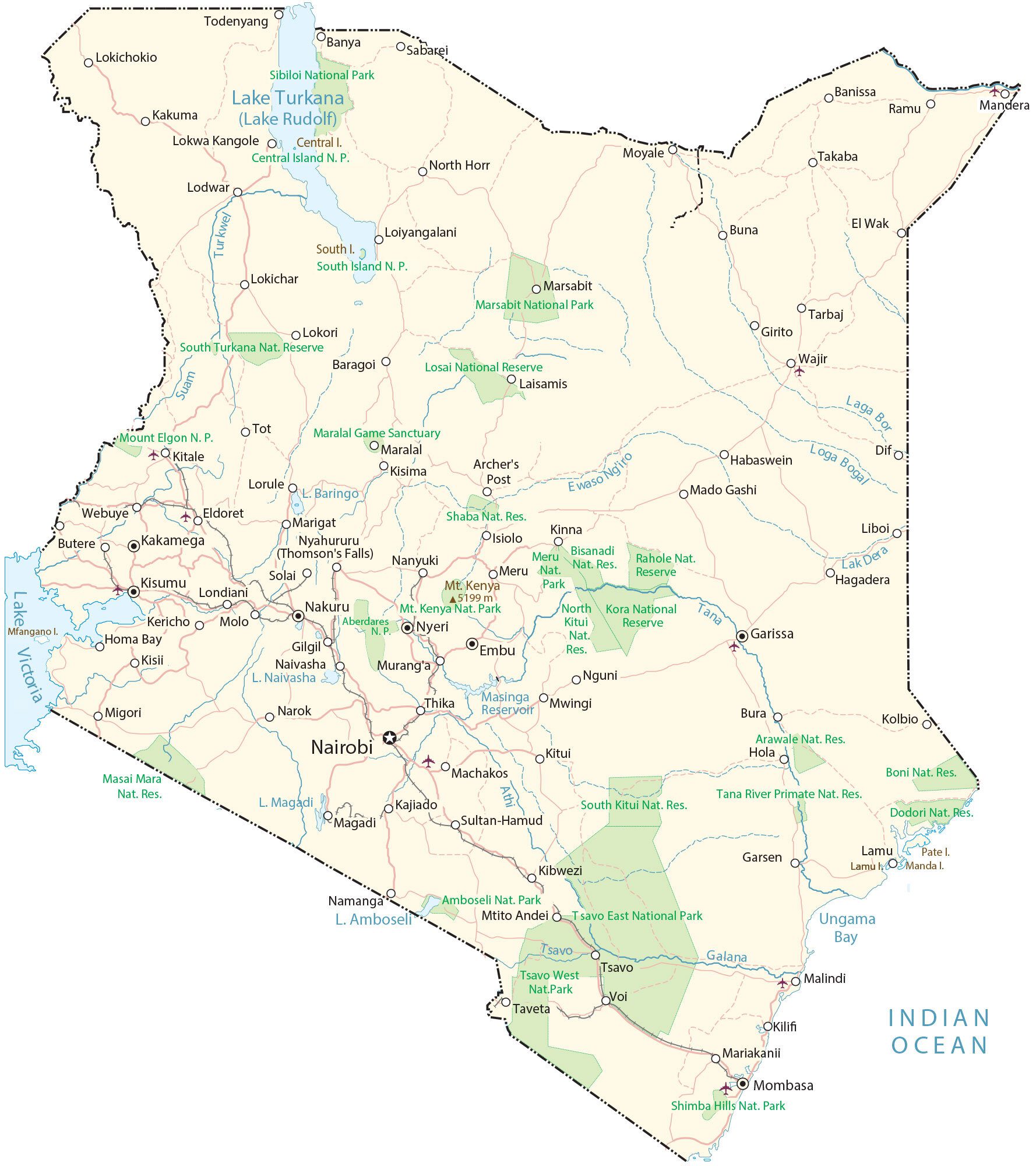 Mappa del Kenya
