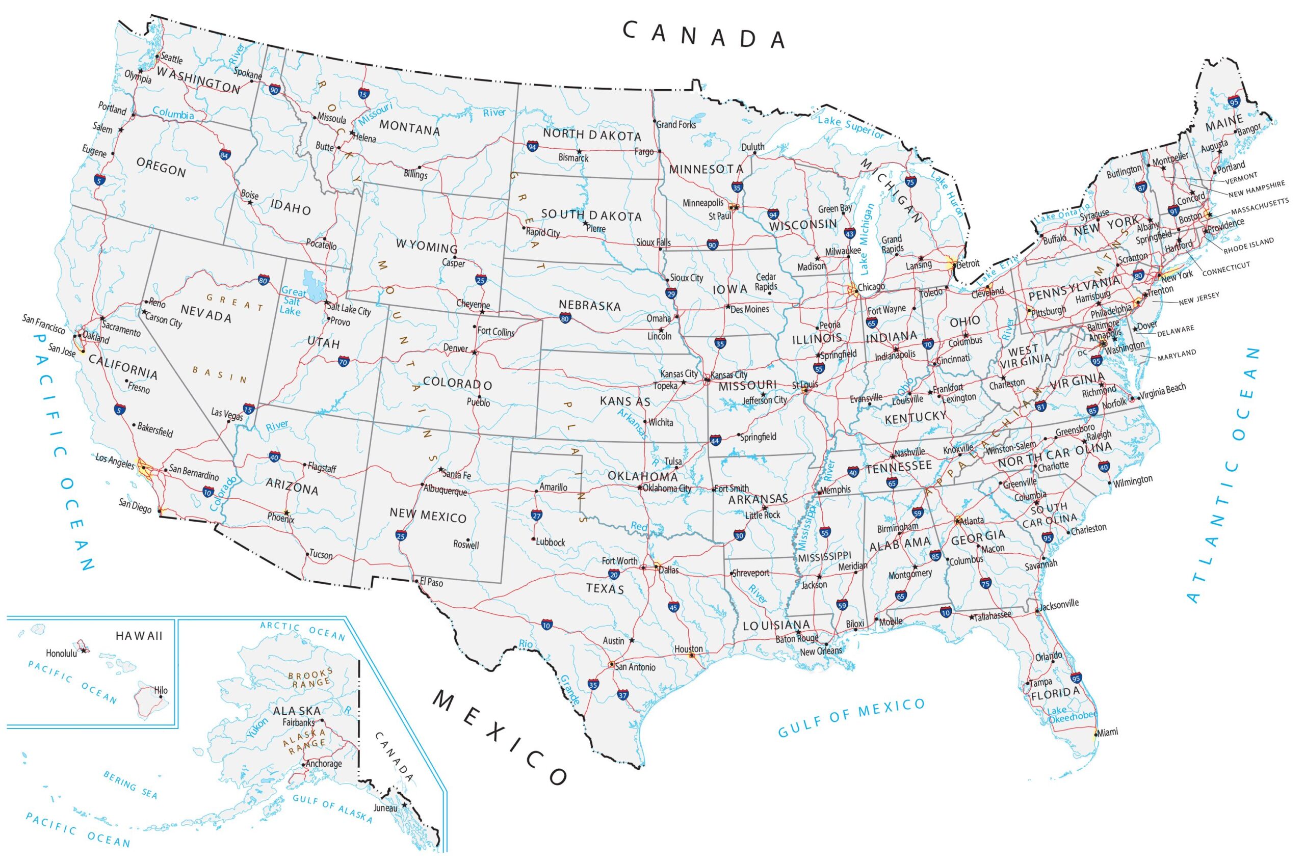 Stati Uniti d'America Carta geografica