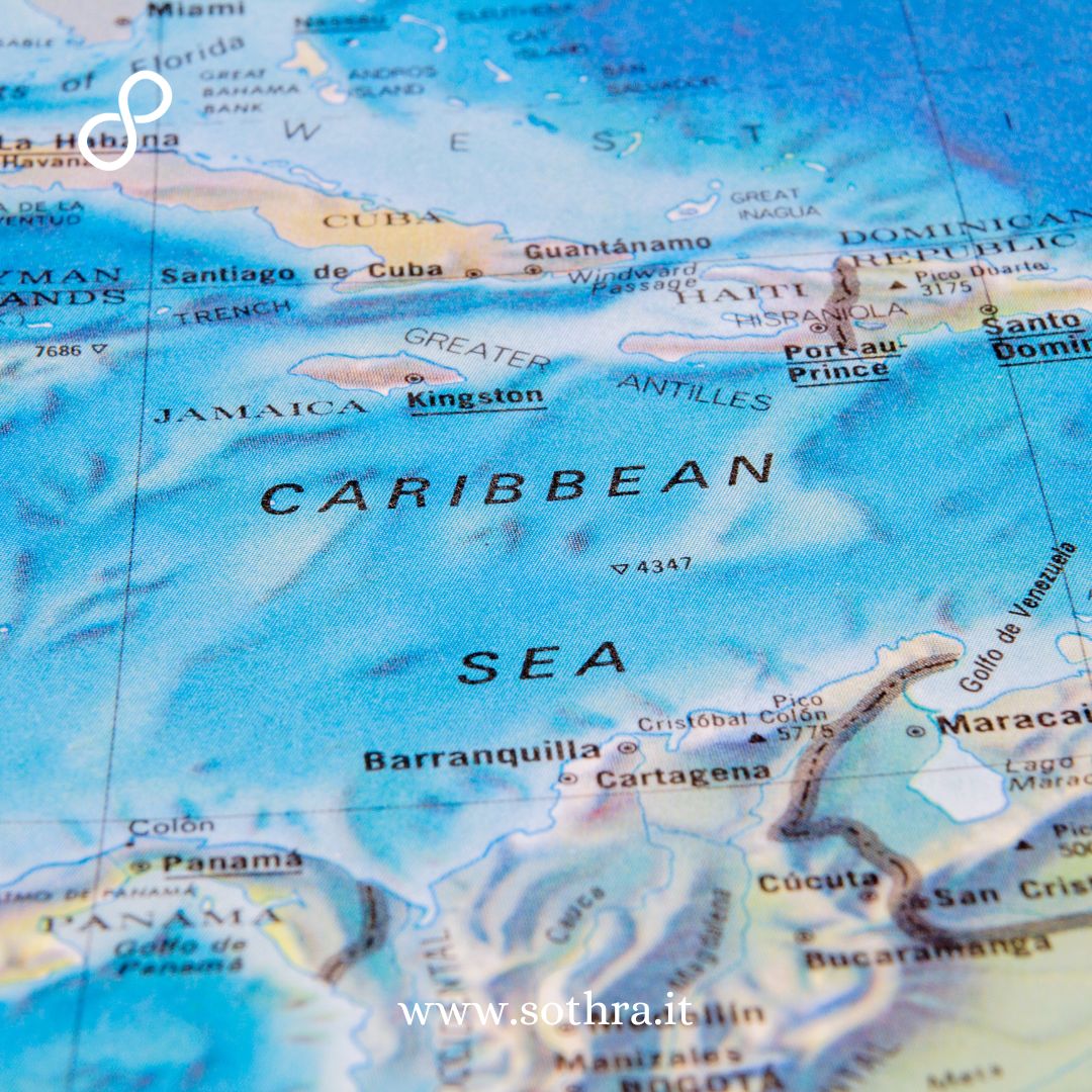 Carta geografica Caraibi